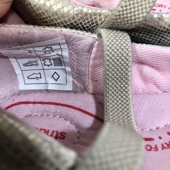 Stride rite size 6W cassie leather metallic flat - Picture 3 of 5